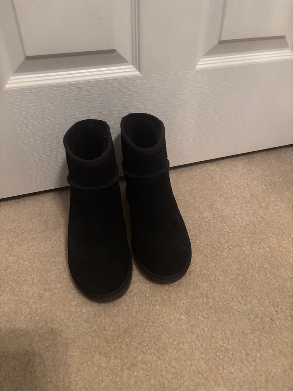 UGG Short Black Suede Ankle Booties